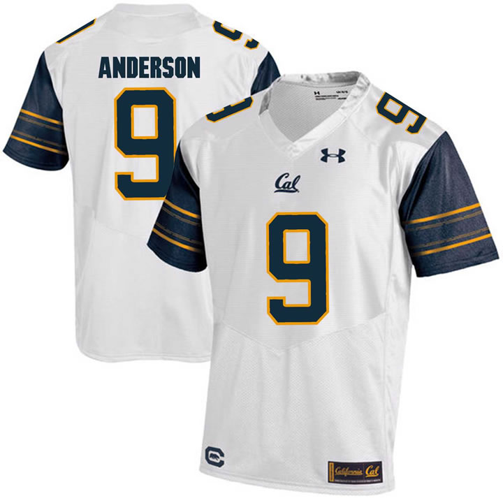 California Golden Bears #9 C.J. Anderson White College Football Jersey